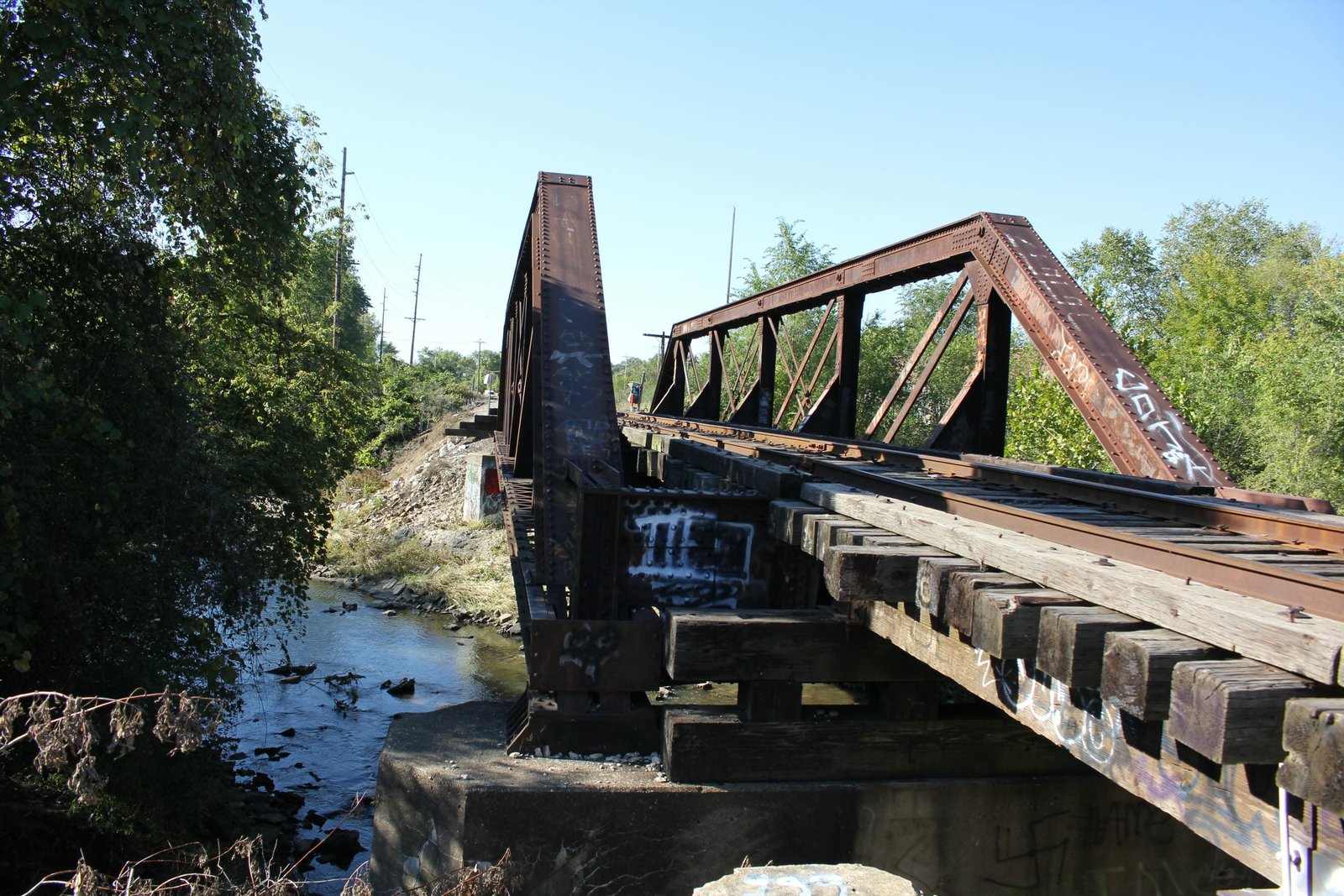 Looking east